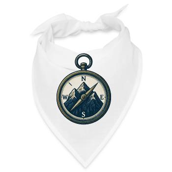 Compass Mountain Trek Azimut Wandergeschenk - Bandana - Weiß - Vorne