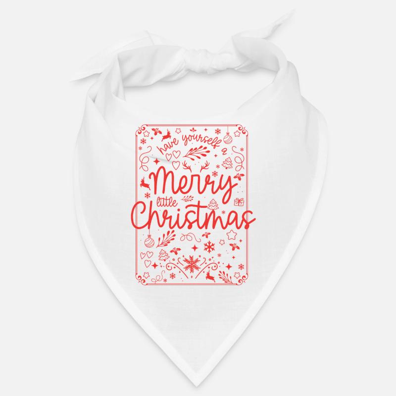 Joyeux Noël Script Rouge Bandana