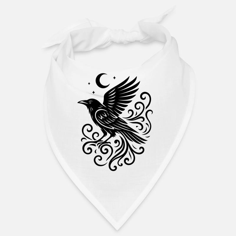 Rauhnächte Raven with Moon and Stars Bandana