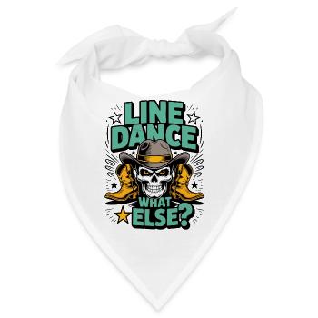 Line Dance Skull Western Boots - Bandana - Weiß - Vorne
