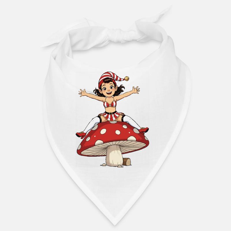 Fille lutin sous champignon Bandana