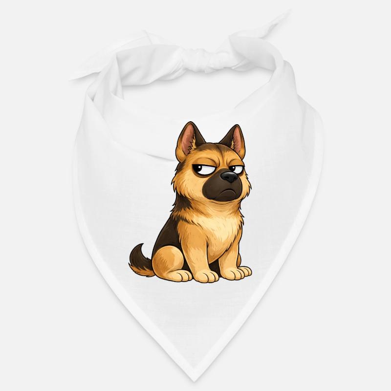 Cool Dog German Shepherd Skeptical Bandana