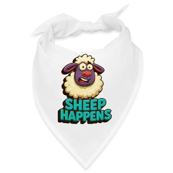 sheep happens - ist eben so, wie es ist - Bandana - Weiß - Vorne