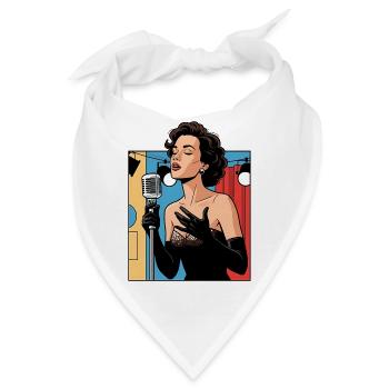 Glamouröse Bühnenstimme - Bandana - Weiß - Vorne