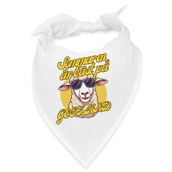 Der Sommer ist am besten auf Gotland - Bandana - Weiß - Vorne