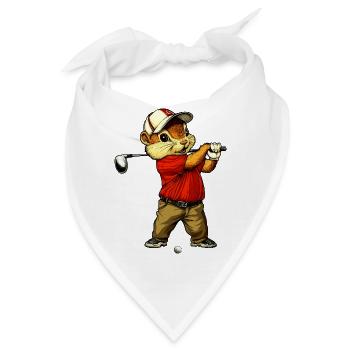 Streifenhörnchen Golf - Bandana - Weiß - Vorne