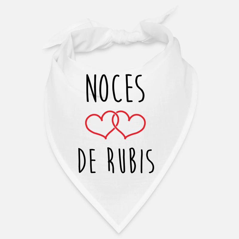 Noce de Rubis 35 ans de mariage Bandana