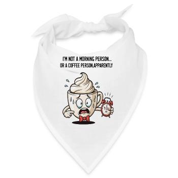 Ängstliche Morgentasse mit Wecker - Bandana - Weiß - Vorne