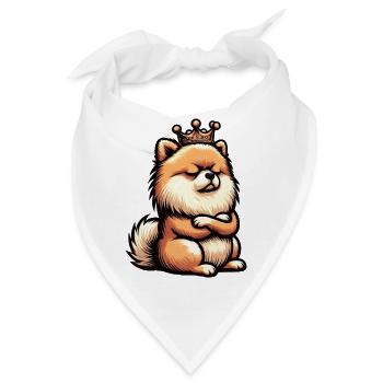 Zwergspitz Zwergspitze Spitzhund Zwergspitzhalter - Bandana - Weiß - Vorne