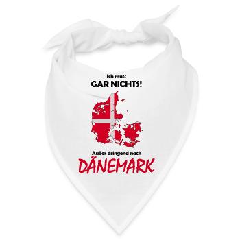 Dänemark Karte mit Flagge und Spruch - Bandana - Weiß - Vorne