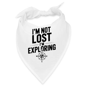 Ich bin nicht verloren, ich erkunde. - Bandana - Weiß - Vorne
