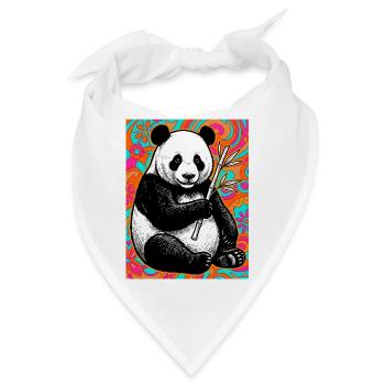 Panda - Bandana - Weiß - Vorne