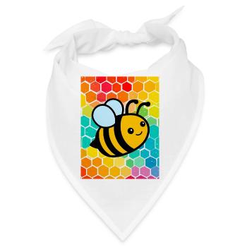 Biene - Bandana - Weiß - Vorne