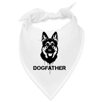 Cooler Dogfather Schäferhund Papa - Bandana - Weiß - Vorne