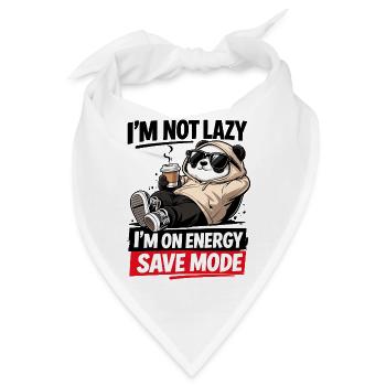 Energiesparmodus Panda - Bandana - Weiß - Vorne