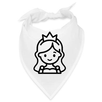 Prinzessin - Bandana - Weiß - Vorne