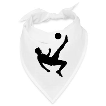 Fußballer Trikot Wappen Baustein - Bandana - Weiß - Vorne