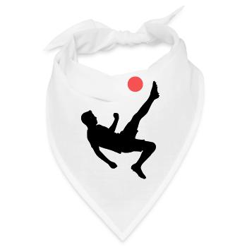 Dynamischer Fallrückzieher Fußball - Bandana - Weiß - Vorne