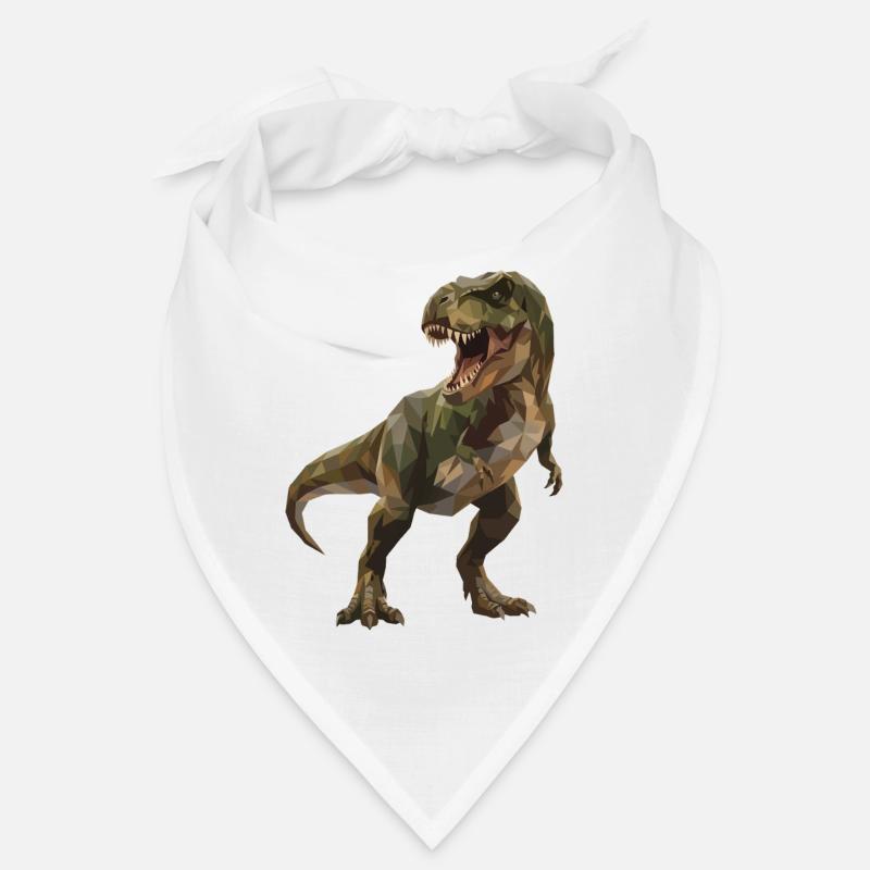 Style géométrique T-Rex vert Low Poly Camo Bandana