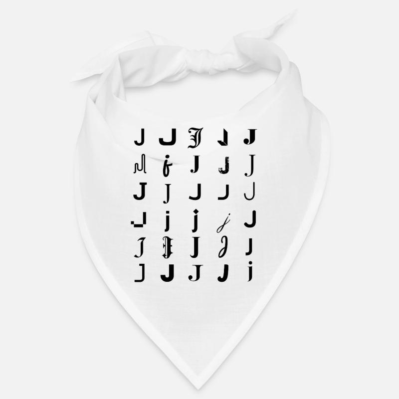 Typography J monogram letter mosaic design Bandana