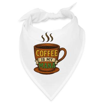 Coffee Mana Tasse Illustration - Bandana - Weiß - Vorne