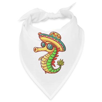 Seepferd Lustig Sombrero - Bandana - Weiß - Vorne
