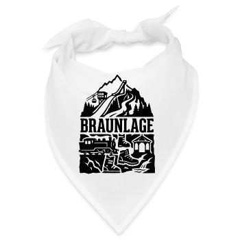 Braunlage Harz Kurort Silhouette Wahrzeichen - Bandana - Weiß - Vorne