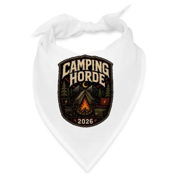 Camping Horde 2026 Metal Festival Camp Badge - Bandana - Weiß - Vorne
