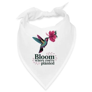 Blühe dort, wo du pflanzt - Bandana - Weiß - Vorne
