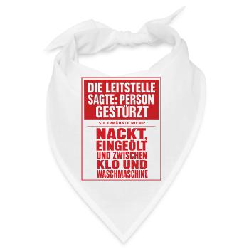 Nackt Zwischen Klo Und Waschmaschine - Bandana - Weiß - Vorne