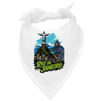 Rio de Janeiro Silhouette - Bandana - Weiß - Vorne