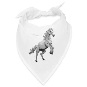 Hochspringender Hengst  - Bandana - Weiß - Vorne