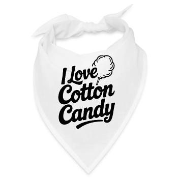 Ich liebe Zuckerwatte - Bandana - Weiß - Vorne