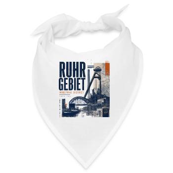 Ruhrgebiet Industrie Collage - Bandana - Weiß - Vorne