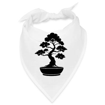 Bonsaibaum - Bandana - Weiß - Vorne