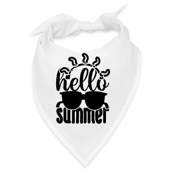 Hello Summer Sonnenbrille SVG Design - Bandana - Weiß - Vorne