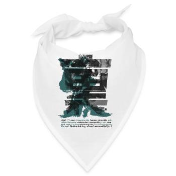 URA Omote Großes Kanji Budo Kampfsport Aikido - Bandana - Weiß - Vorne