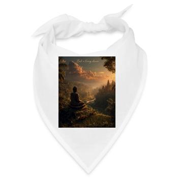 Bali Stille im Abendlicht - Bandana - Weiß - Vorne