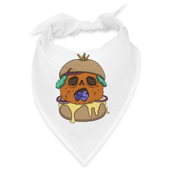 Burger - Grusel Fastfood - Bandana - Weiß - Vorne