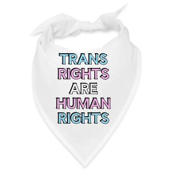 Trans-Rechte sind Menschenrechte – Trans Pride - Bandana - Weiß - Vorne