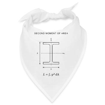 second moment of area - Bandana - Weiß - Vorne