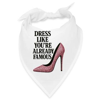 Dress like you're already famous - Rosa Heel - Bandana - Weiß - Vorne