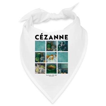 Kunst Malerei von Cezanne Impressionismus - Bandana - Weiß - Vorne
