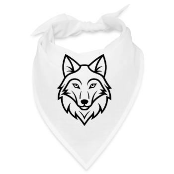 Wolfskopf - Bandana - Weiß - Vorne