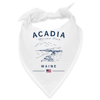 Acadia Nationalpark Maine Coastline Illustration - Bandana - Weiß - Vorne