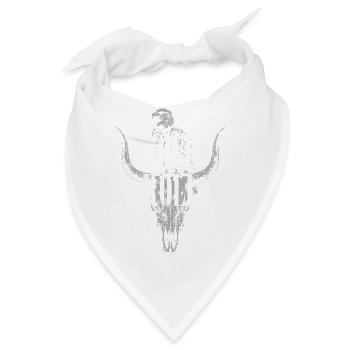 Rock & Roll Totenkopf-Motiv - Bandana - Weiß - Vorne