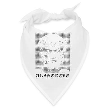 Aristoteles ASCII Kunstporträt - Bandana - Weiß - Vorne