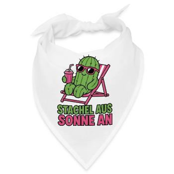 Stachel aus Sonne an Kaktus Sommer Urlaub Design - Bandana - Weiß - Vorne