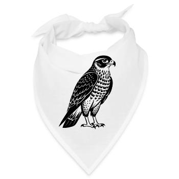 Rothaartiger Falke - Bandana - Weiß - Vorne