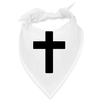 Kreuz - Bandana - Weiß - Vorne